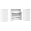 vidaXL Reception Desk White Engineered Wood 78.7 in x 19.7 in x 40.7 in