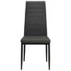 vidaXL Dining Chair Set of 2 Dark Gray Polyester fabric and metal frame