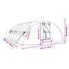 vidaXL Greenhouse with Steel Frame White 322.9 ft&sup2; 19.7'x16.4'x7.5'
