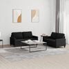 vidaXL Sofa Set Black Fabric (100% polyester), metal, textilene, plywood