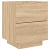 vidaXL Bedside Cabinet Set of 2 Sonoma oak Engineered wood Medium