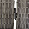 vidaXL Room Divider 5 Panels Gray Poly Rattan
