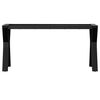 vidaXL Coffee Table Leg Black Powder-Coated Steel Medium