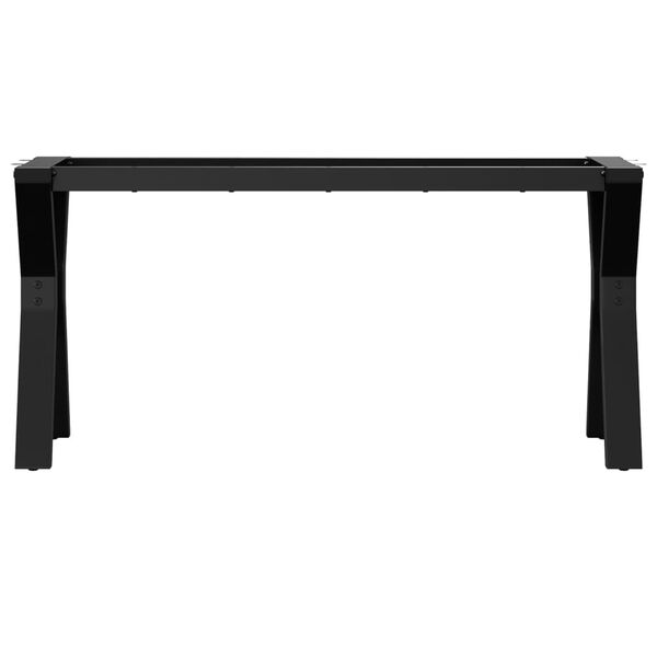 vidaXL Coffee Table Leg Black Powder-Coated Steel Medium
