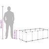 vidaXL Animal Cage Black PP plastic panels, steel frames