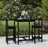 vidaXL Garden Bar Set Black Solid Pine Wood Medium Footrest