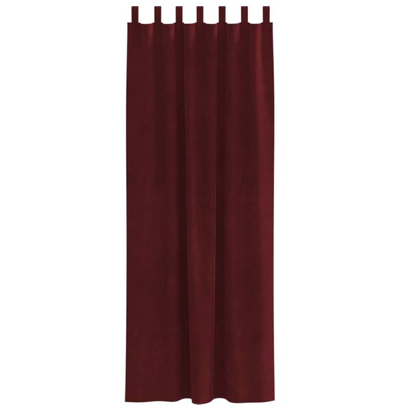 vidaXL Blackout Curtains 2 pcs Wine Red 55.12 x 88.58 in Velvet