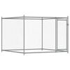vidaXL Dog Cage Grey Galvanized Steel Large Durable Dog Cage