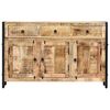 vidaXL Sideboard Natural Solid mango wood, Powder-coated steel Medium