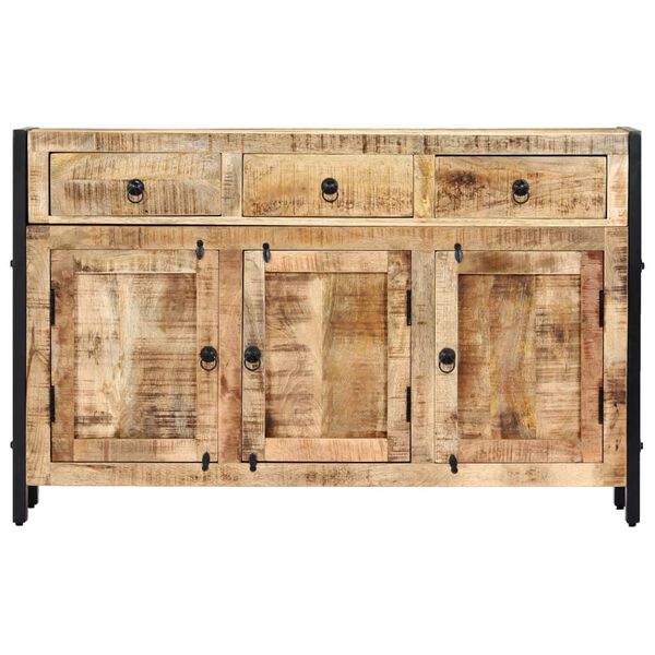vidaXL Sideboard Natural Solid mango wood, Powder-coated steel Medium