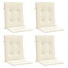 vidaXL Lowback Chair Cushion Set of 4 Cream Oxford fabric (100% polyester)
