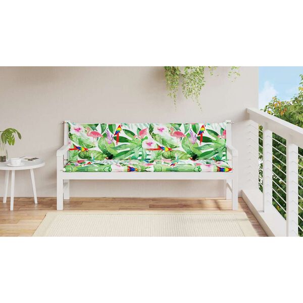 vidaXL Garden Bench Cushion Set of 2 Multicolor 100% polyester