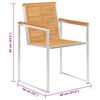 vidaXL Patio Chairs with Cushions 2 pcs Solid Acacia Wood and Steel