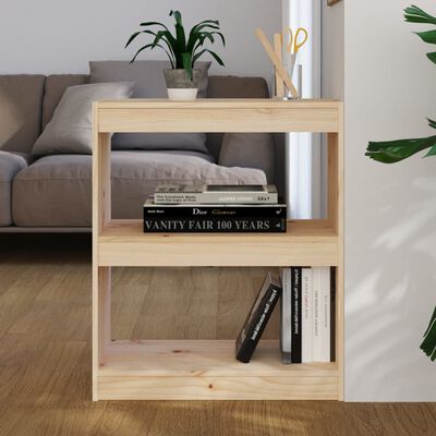 vidaXL Book Cabinet/Room Divider 23.6"x11.8"x28.1" Solid Wood Pine