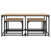 vidaXL Nesting Coffee Table Sonoma oak Engineered wood, metal Compact