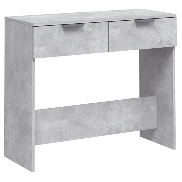 vidaXL Console Table Concrete Grey 35.4x14.2x29.5" Engineered Wood