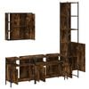 vidaXL Bathroom Cabinet Set Smoked Oak