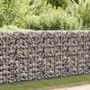 vidaXL Gabion Wall Galvanized Steel 248"x11.8"x39.4"