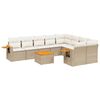 vidaXL Garden Sofa Set Beige, cream white