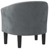 vidaXL Tub Chair Dark grey Velvet (100% polyester), pinewood, plywood