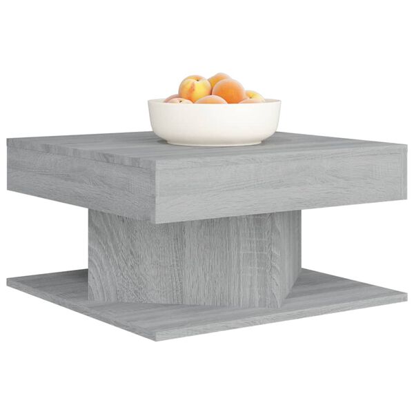vidaXL Coffee Table Grey Sonoma Engineered wood 22.4 x 22.4 x 11.8 in