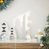vidaXL Wooden Christmas Tree White Solid pinewood Small