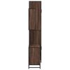 vidaXL Bathroom Furniture Set Brown Oak Engineered Wood, Metal, Glass
