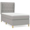 vidaXL Box Spring Bed with Mattress Light Gray 39.4"x79.9" Twin XL Fabric