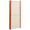 vidaXL 5-Panel Room Divider Cream White 137.8"x70.9"