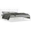 vidaXL Bed Frame White Steel Full Bed Frame Rectangular Modern