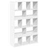 vidaXL Bookcase White Engineered Wood Large Bookcase Rectangular