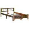 vidaXL Bed Frame Multicolor Solid reclaimed wood 55.1x78.7 in