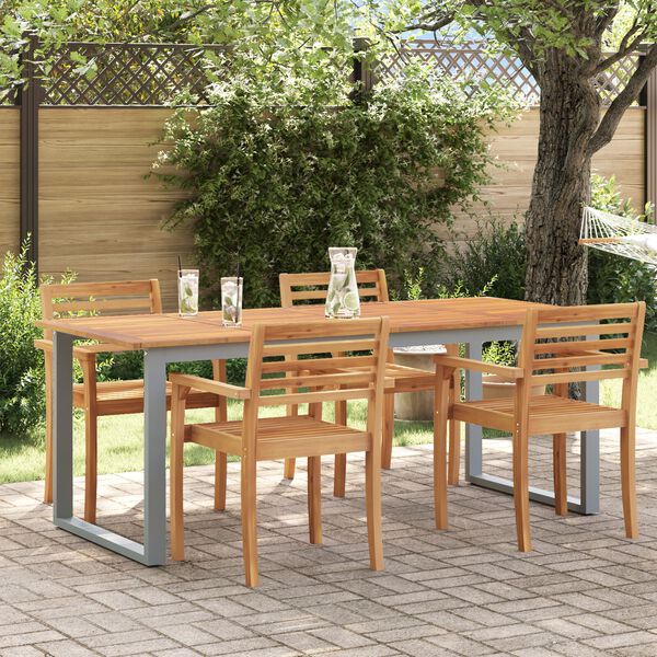 vidaXL Garden Table Brown Solid Acacia wood 78.7 x 35.4 x 29.5 in