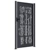 vidaXL Garden Gate Anthracite 39.4x78.7" Steel Bamboo Design
