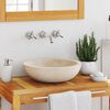 vidaXL Sink 15.7"x4.7" Marble Cream