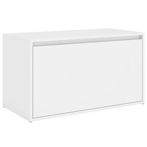 vidaXL Bench White Engineered Wood 31.5x15.7x17.7 in Bench Rectangular