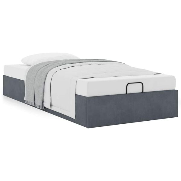 vidaXL Ottoman Bed Frame Dark Grey
