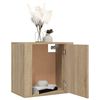 vidaXL Wall-mounted Bedside Cabinet Sonoma oak Engineered wood Medium