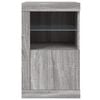 vidaXL Side Cabinet Gray Sonoma Engineered wood, Glass Medium