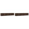 vidaXL Wall Cabinets Set of 2 Brown Oak Engineered wood 39 x 7 x 6.5 in
