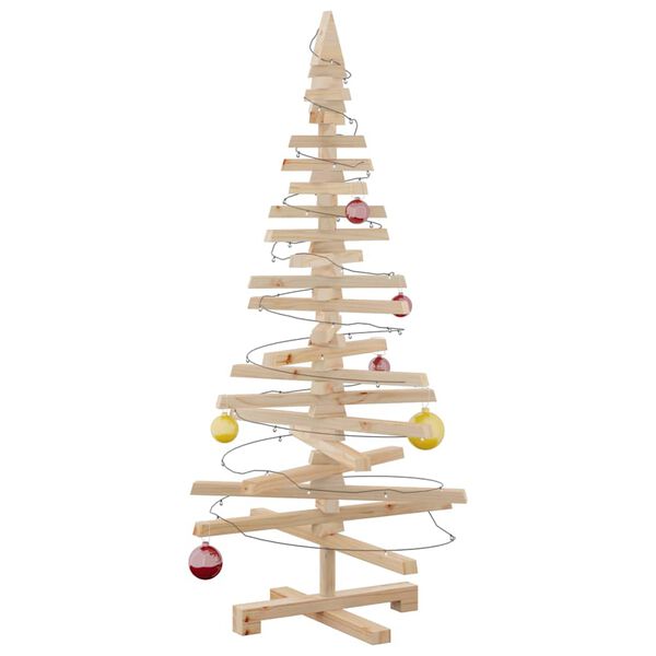 vidaXL Wooden Christmas Tree for Decoration 47.2" Solid Wood Pine