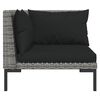 vidaXL Garden Lounge Set Dark Gray, Black
