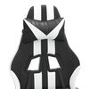 vidaXL Gaming Chair Black and White Faux Leather
