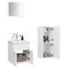 vidaXL Bathroom Furniture Set High gloss white Engineered wood, ceramic