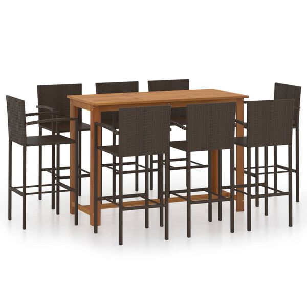 vidaXL Garden Bar Set Brown
