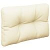 vidaXL Pallet Cushion Set of 2 Cream 100% Polyester 19.7 x 19.7 in