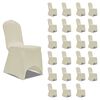 vidaXL Chair Cover Set of 24 Cream 90% Polyester, 10% Elastane