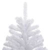 vidaXL Artificial Hinged Christmas Tree White PVC