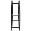 vidaXL Firewood Rack Black 27.6"x7.9"x27.6" Steel