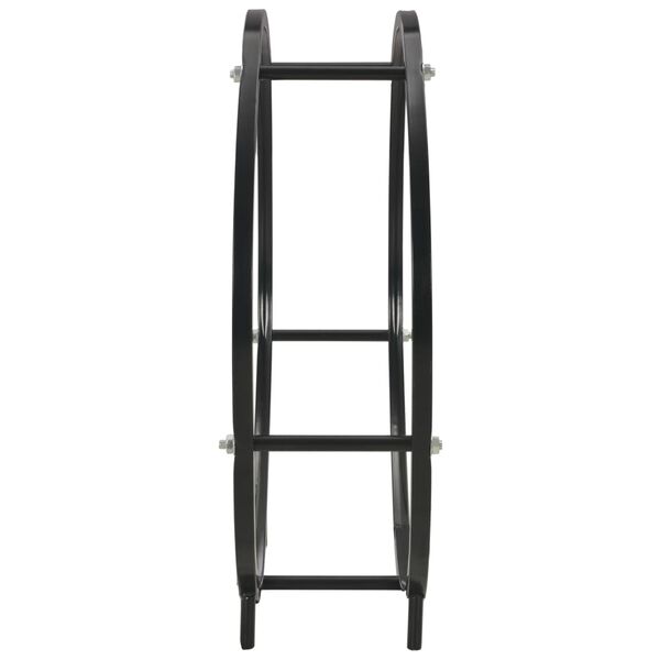 vidaXL Firewood Rack Black 27.6"x7.9"x27.6" Steel